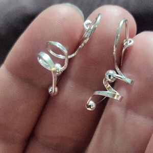 Elegant Silver Swirl Earrings